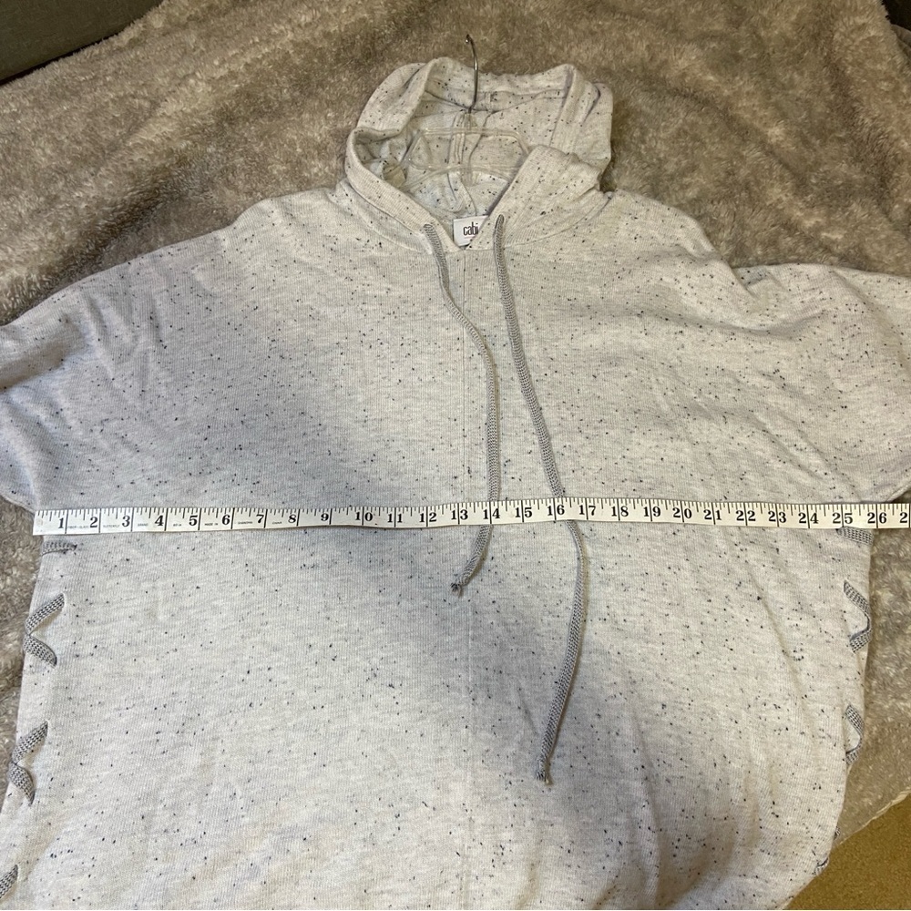CAbi Light Gray Hooded Sweater - Picture 7 of 9